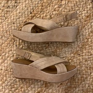 J Crew Marcie suede wedges